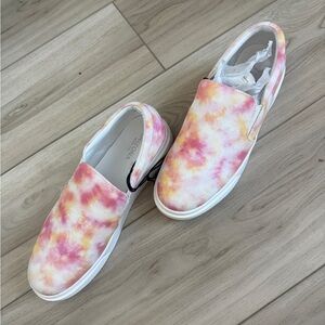 Arizona Jean Company Tie-Dye Slip-On Sneakers - Pink and Orange